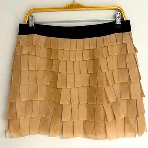 J. CREW Tiered Brique Silk Mini Skirt NWT